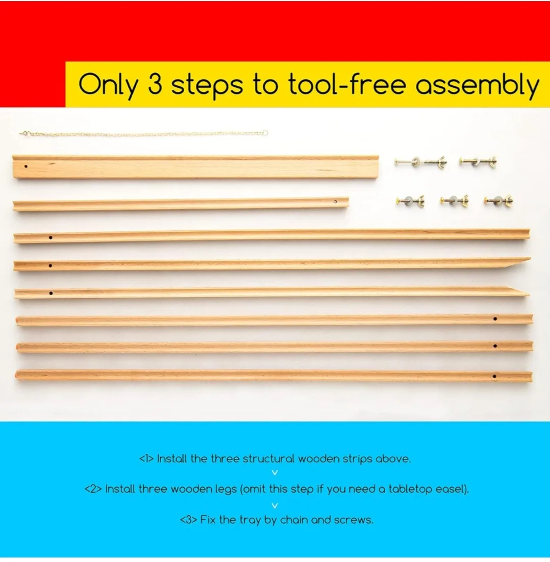 Wooden Easel Stand, 64" Height image indicator(5)