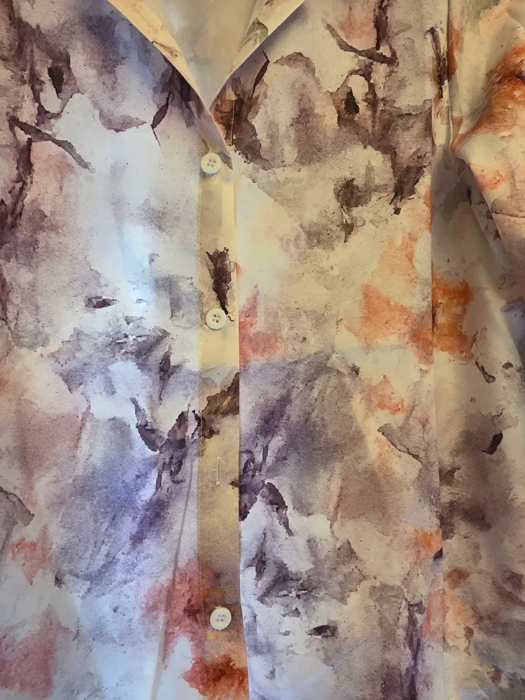 Floral Print Button-Up Shirt image indicator(3)