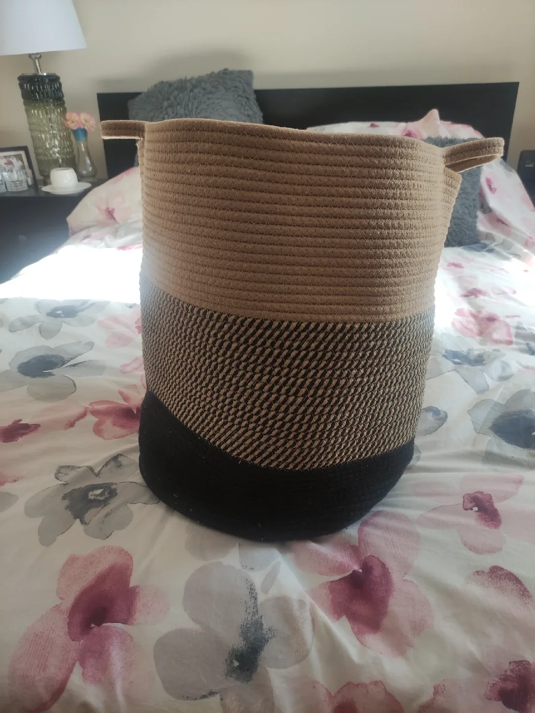 Rope Storage Basket - Brown, Black thumbnail