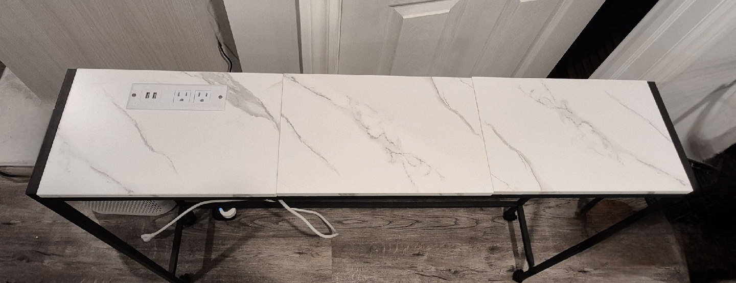 Console Table with Charging Station, Modern Narrow Long - photo 5