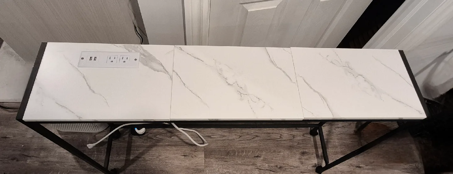Console Table with Charging Station, Modern Narrow Long image indicator(5)