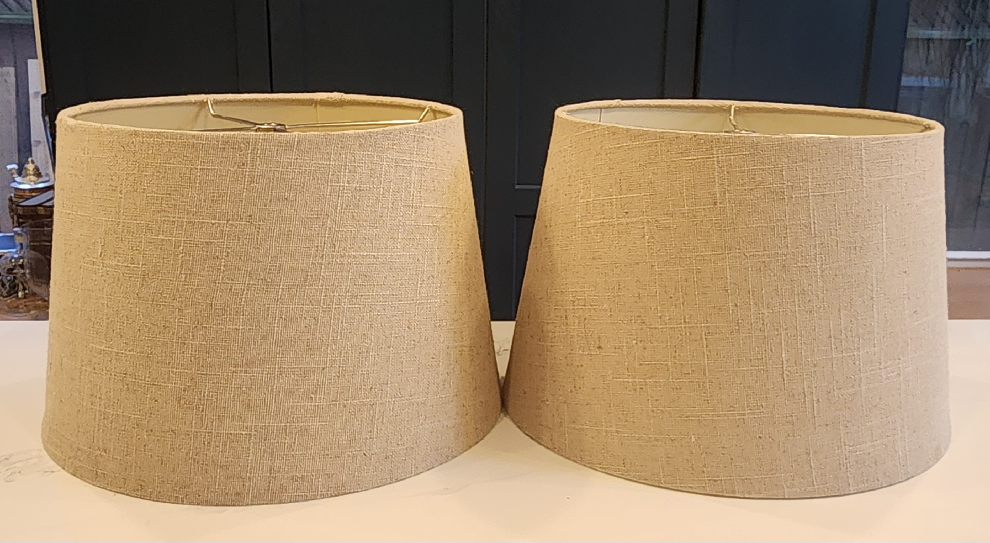 Pair of Beige Linen Lampshades
