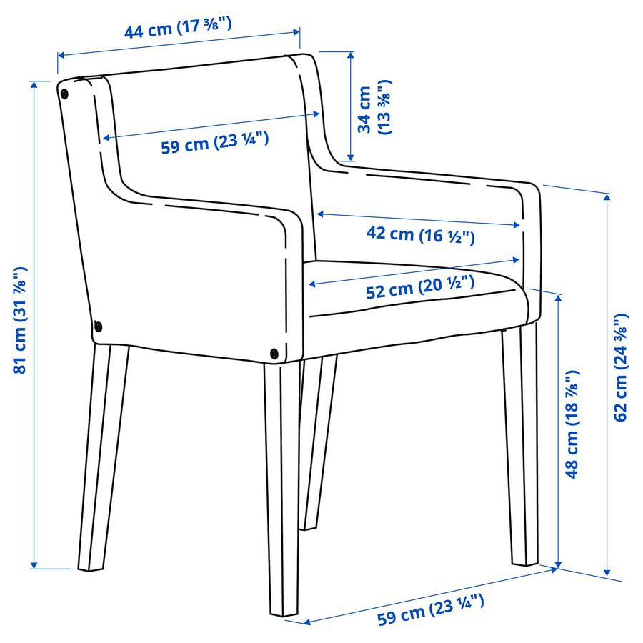 IKEA Henriksdal Grey Armchair make an offer - photo 2