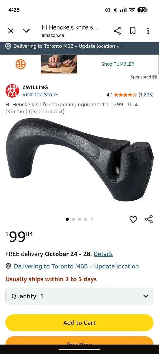 brand new henckels knife sharpener in box image indicator(3)