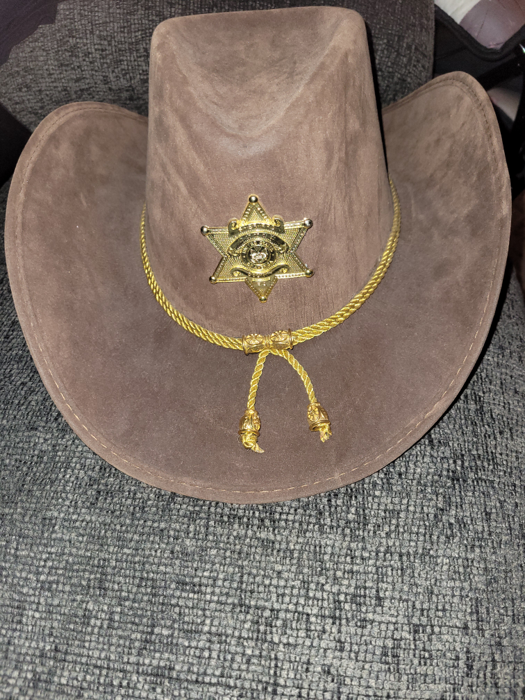 Brown Cowboy Hat with Gold Rope