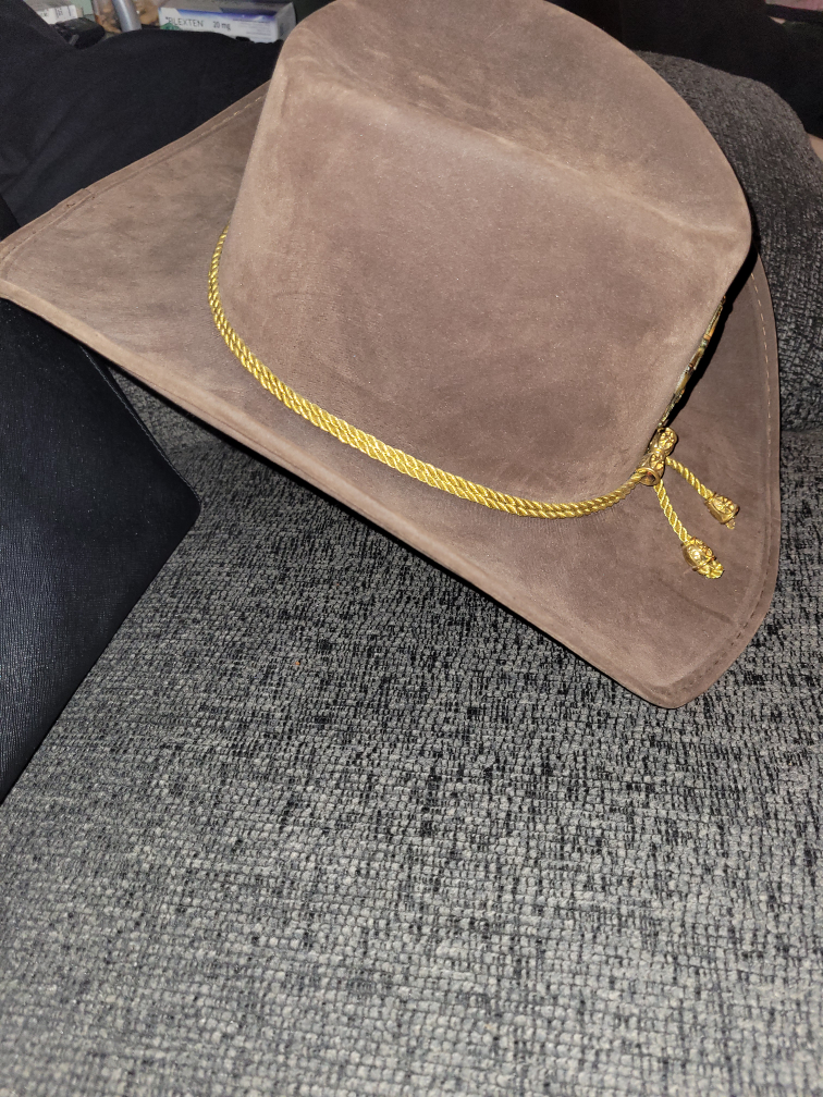 Brown Cowboy Hat with Gold Rope - photo 3