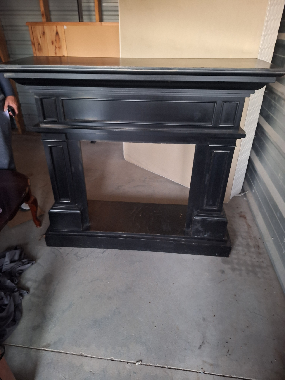 Black Fireplace Mantel