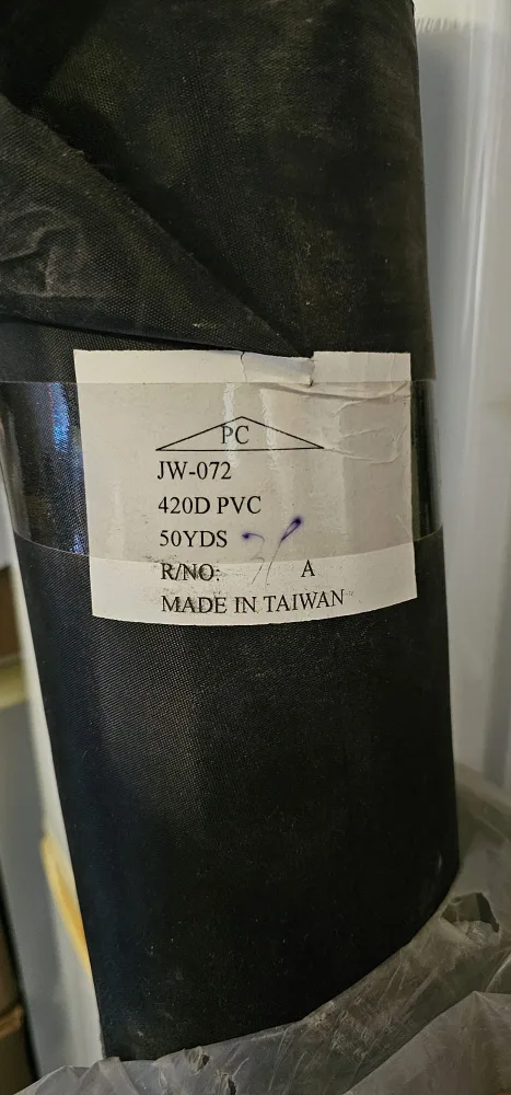 Roll of Black 420D PVC Fabric - 50 Yards image indicator(2)