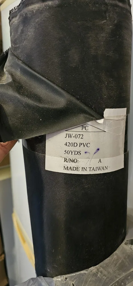 Roll of Black 420D PVC Fabric - 50 Yards image indicator(5)