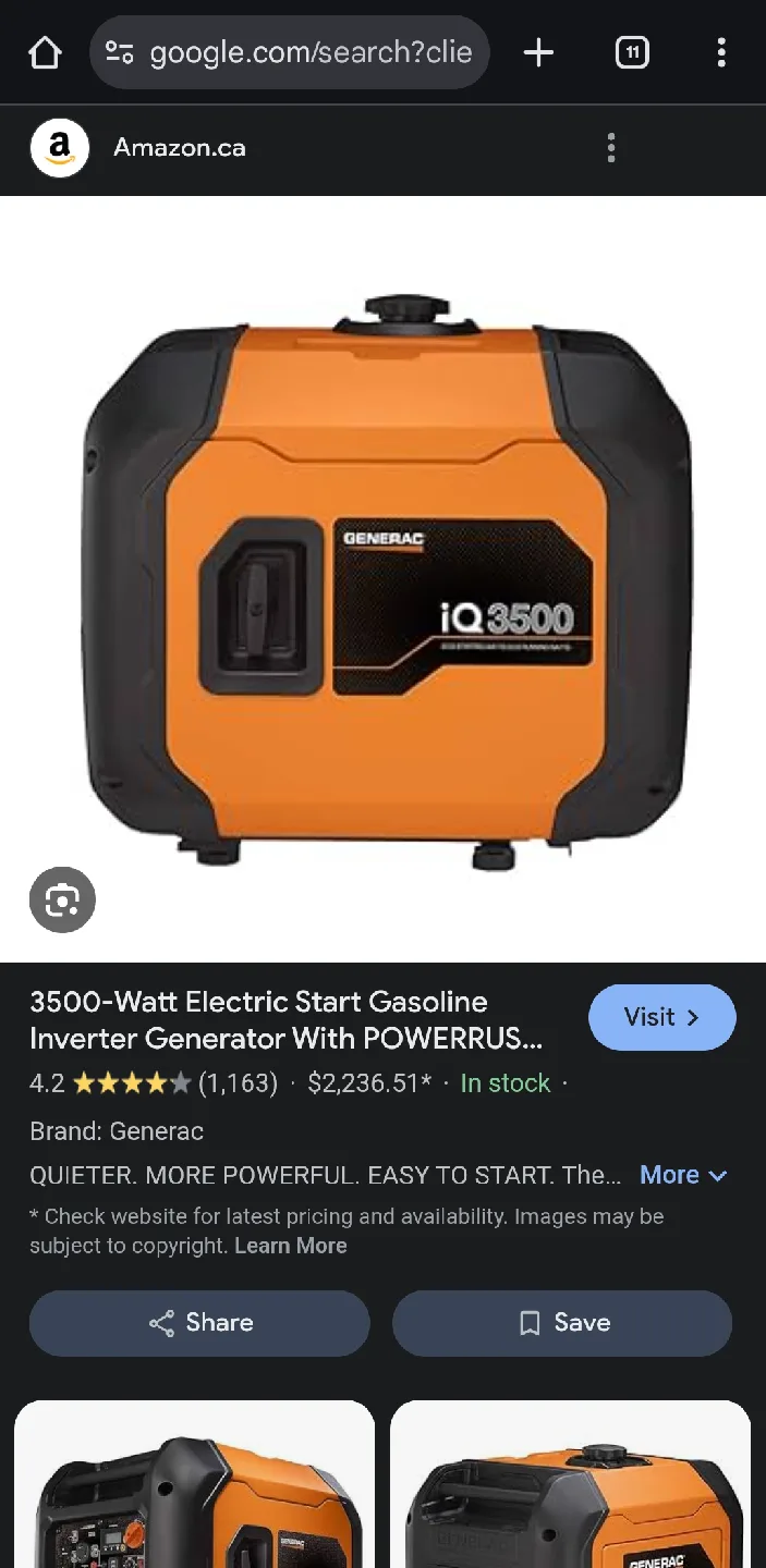 Generac iQ3500 Portable Generator image indicator(2)