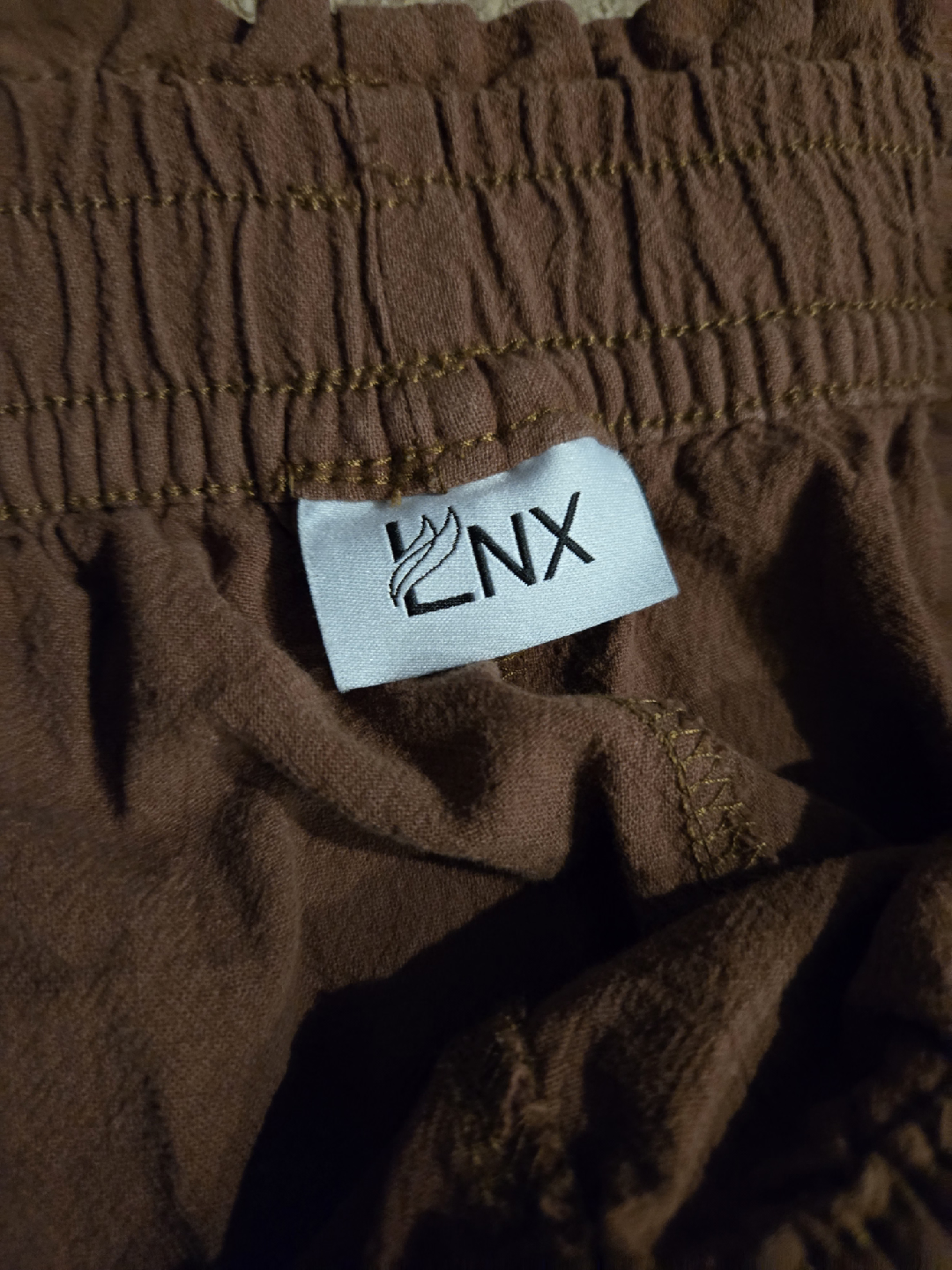 LNX Brown Linen Blend Pants - photo 2