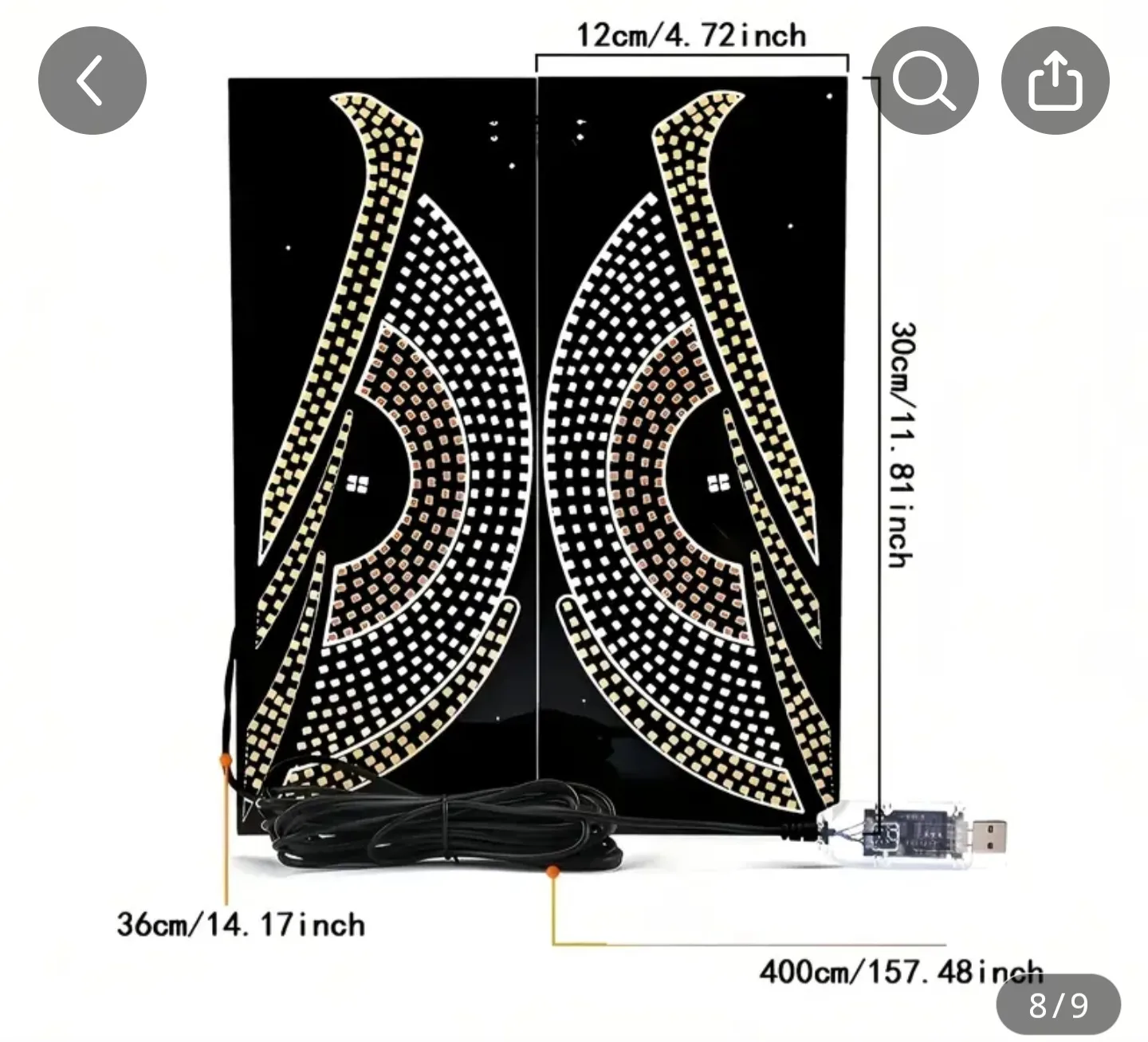 Devil Eye LED Car Stickers, New image indicator(3)