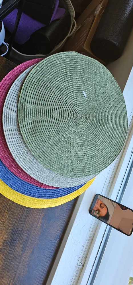 Set of 5 Round Woven Placemats thumbnail