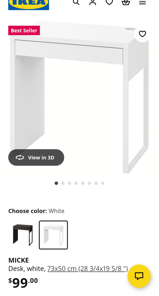 IKEA MICKE White Desk