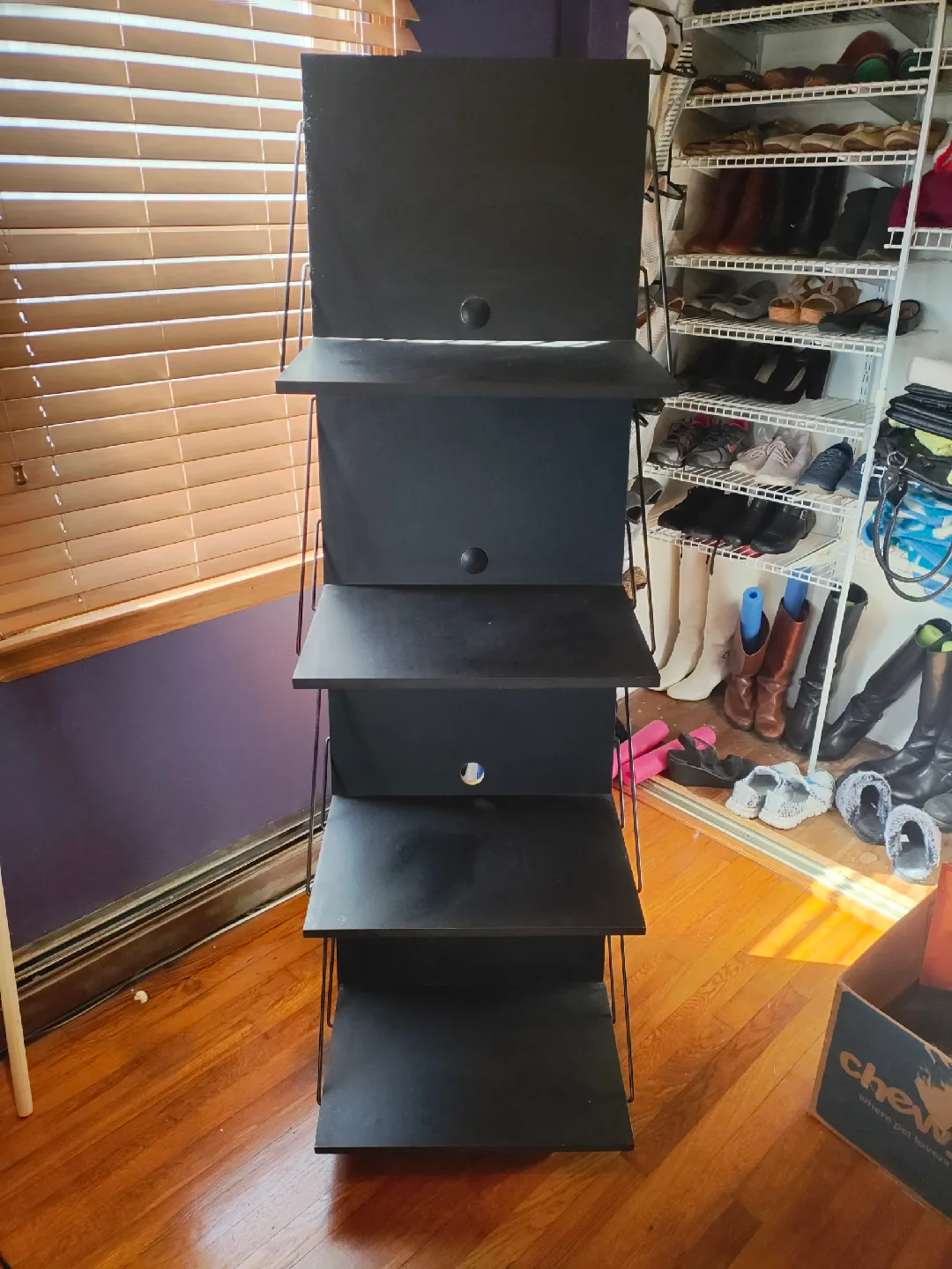 Black 4-Tier Shelf Ikea Logg Vintage 1990's image indicator(4)