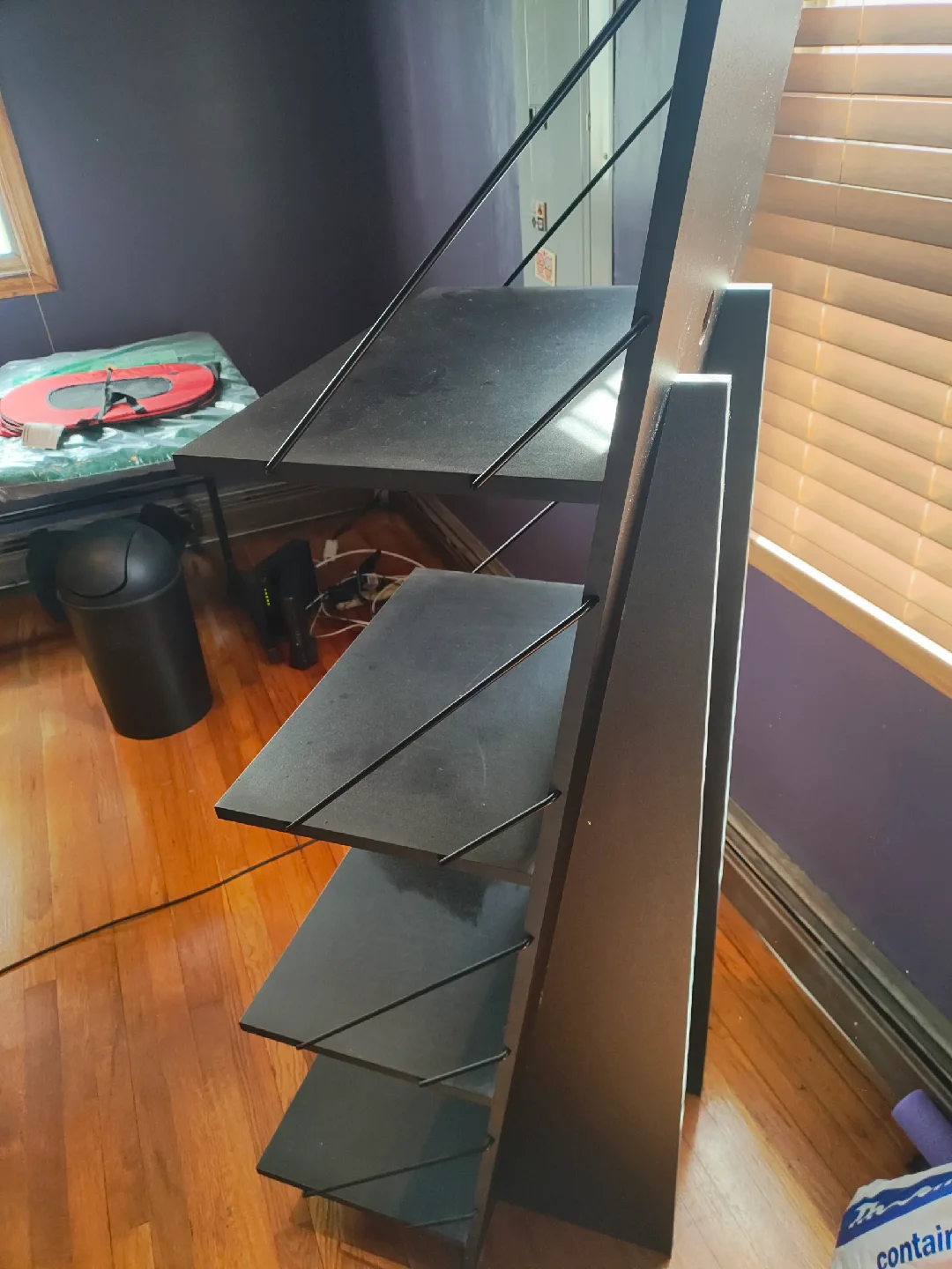 Black 4-Tier Shelf Ikea Logg Vintage 1990's image indicator(6)