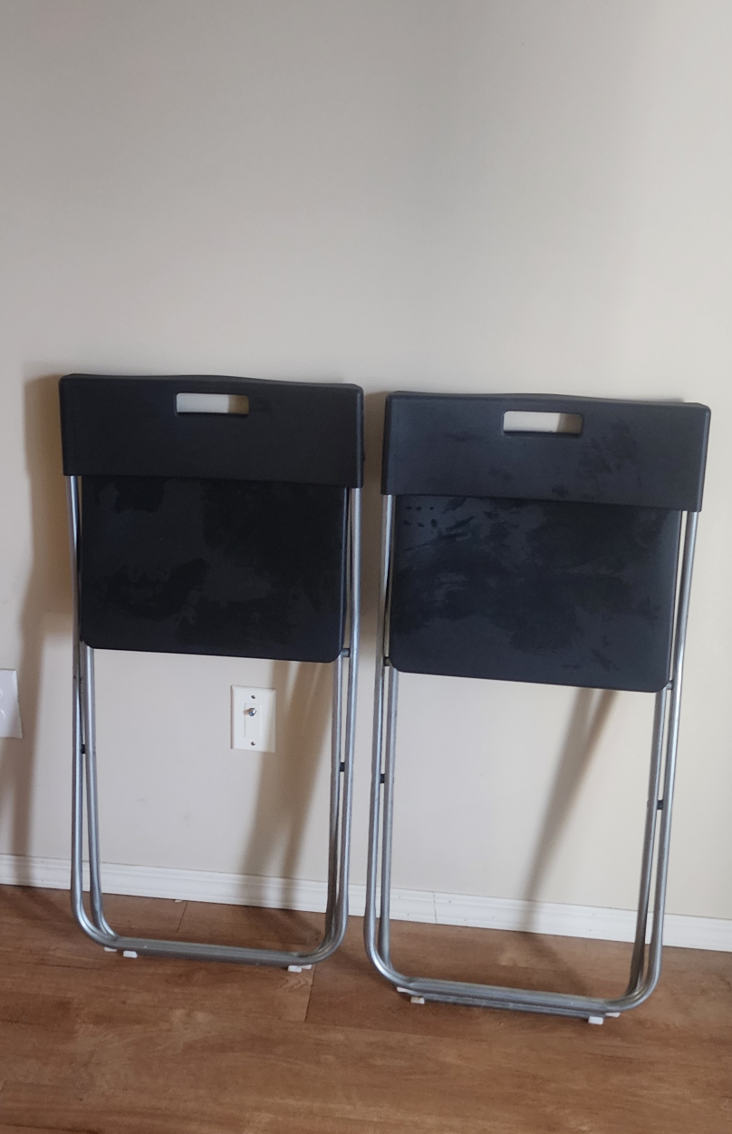 Pair of Black Ikea Folding Chairs(Pickup only) - photo 4