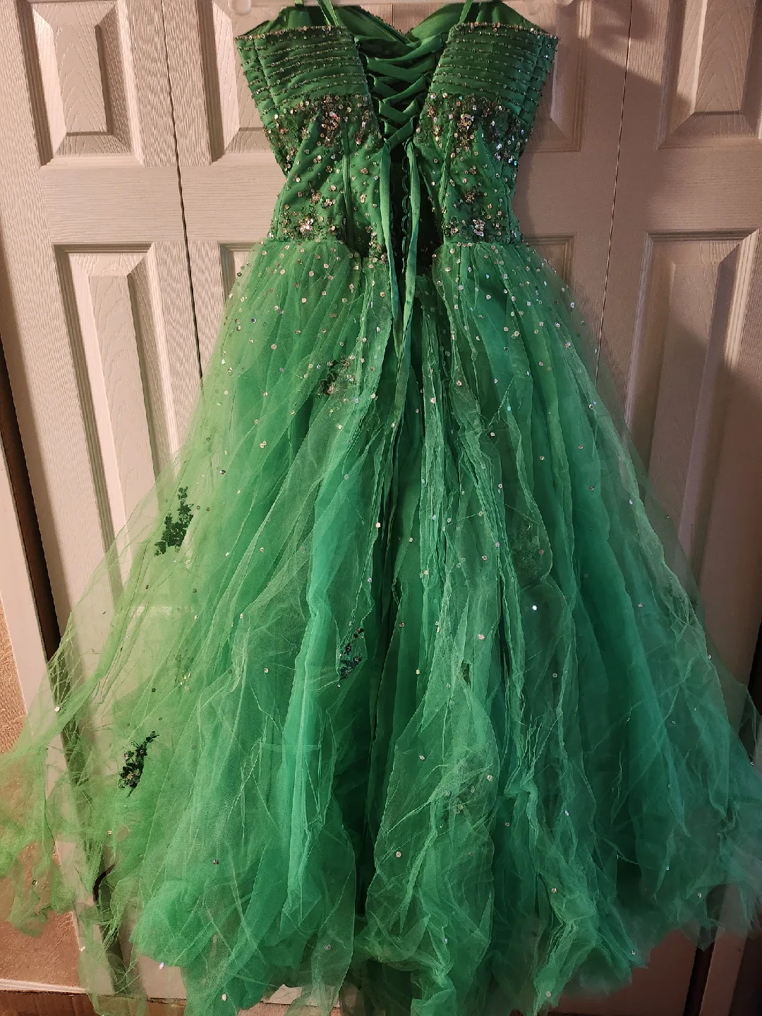 Green Sequin Corset Dress image indicator(2)