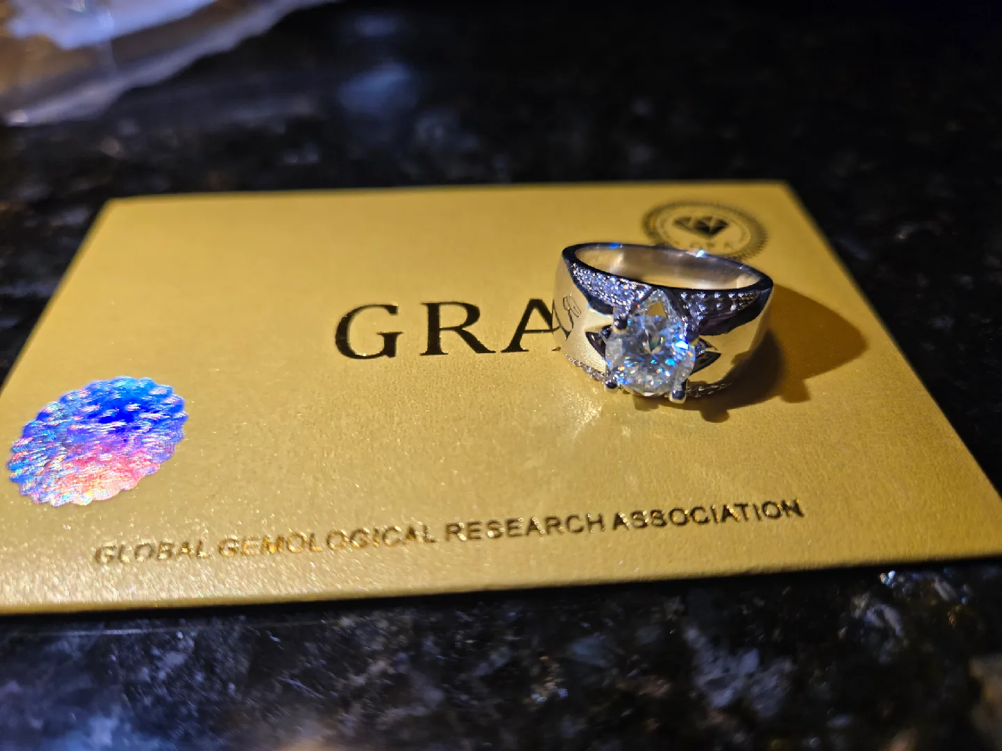 GRA 2.0 CT Moissanite Diamond Ring image indicator(4)