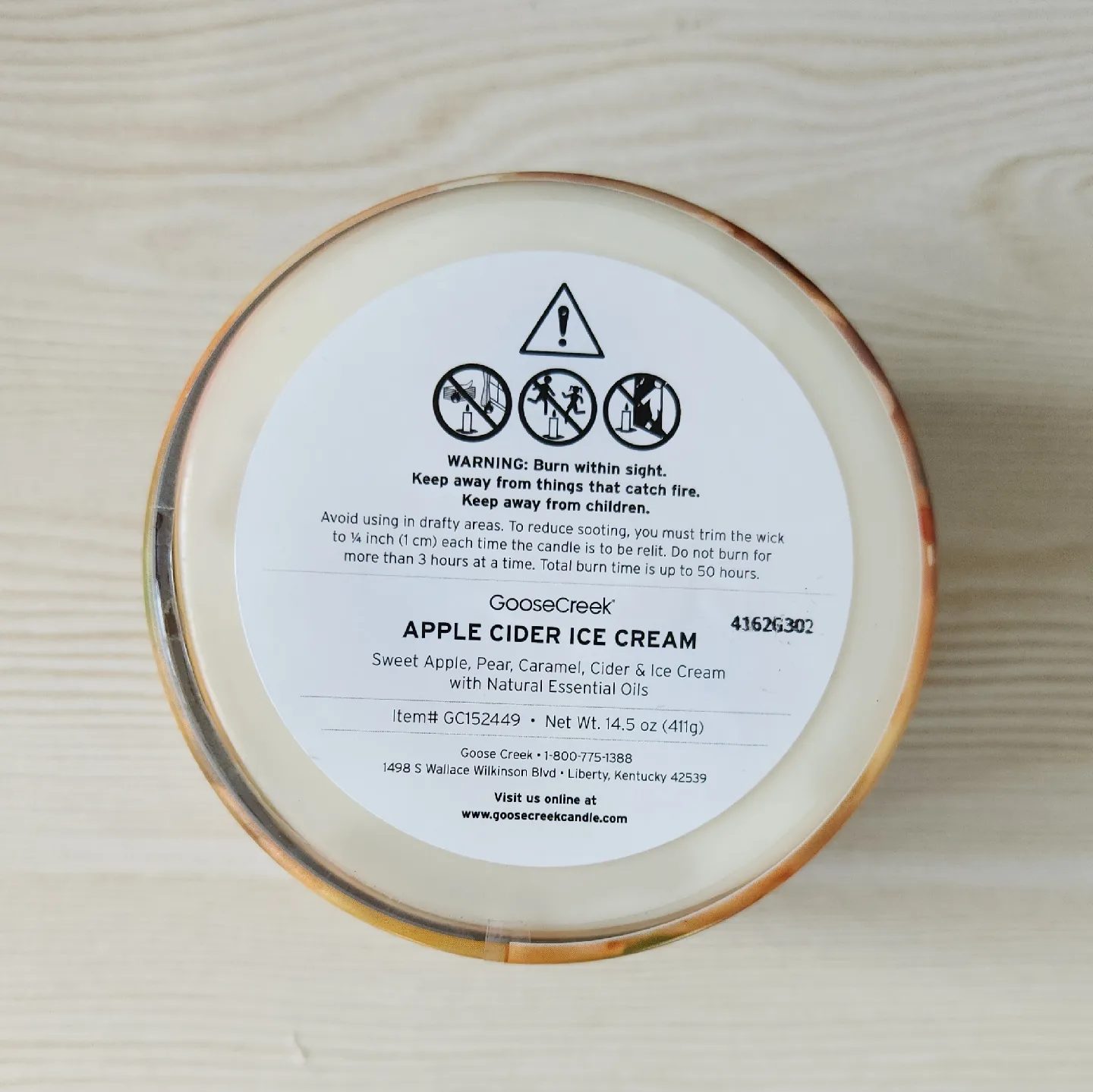 Apple cider ice cream 3 wick candle 🥕 image indicator(3)