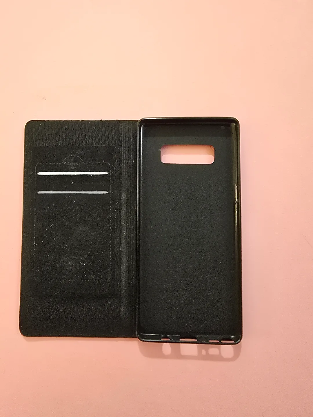 Black Leather Samsung Galaxy Note 8 Flip Case image indicator(4)
