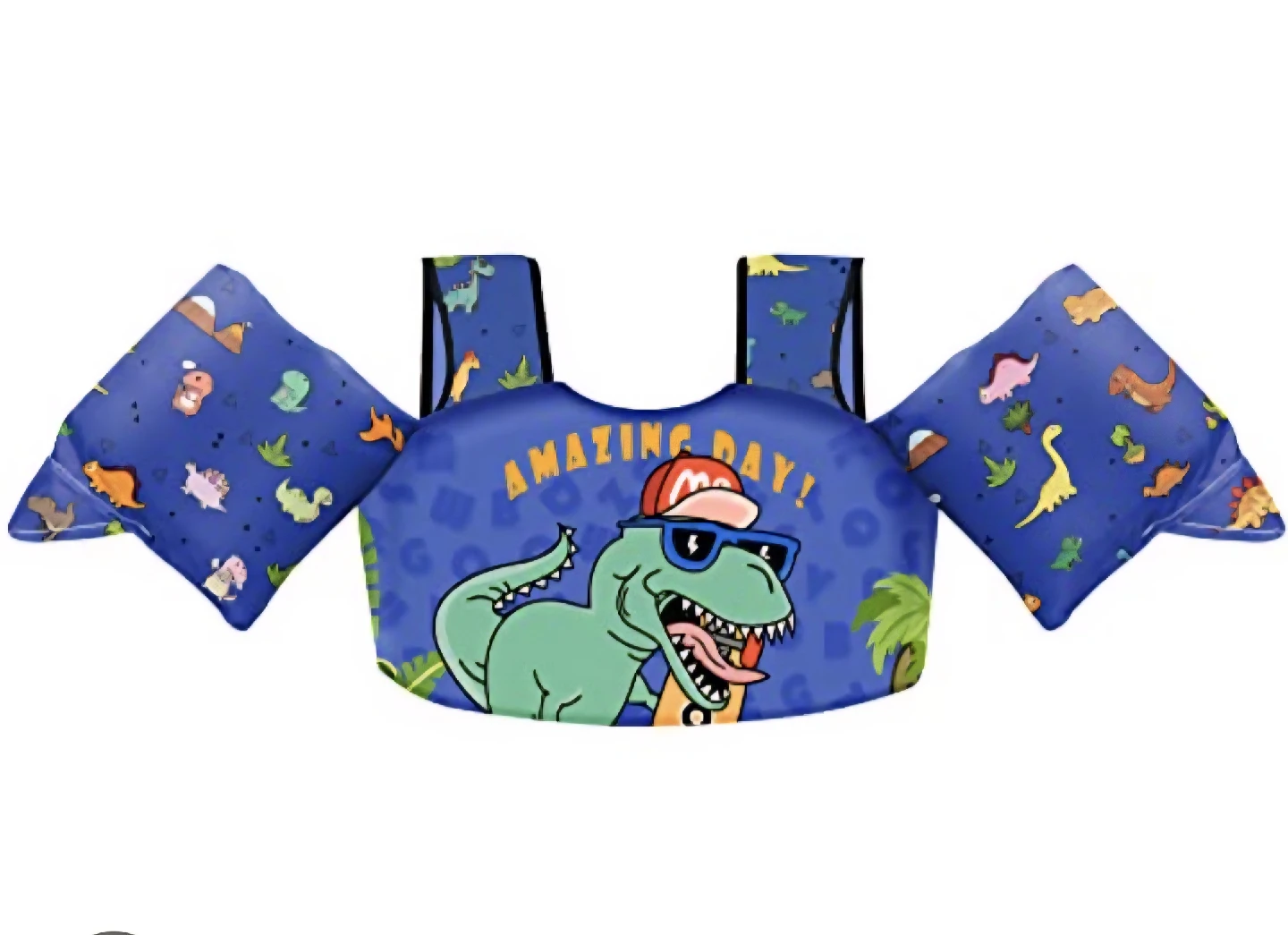 New Chriffer Kids Swim Vest Life Jacket – Blue Dinosaur