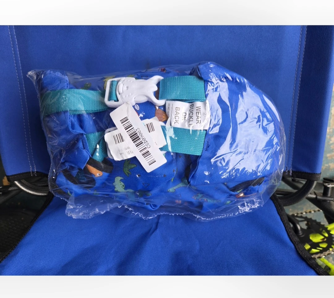 New Chriffer Kids Swim Vest Life Jacket – Blue Dinosaur - photo 3