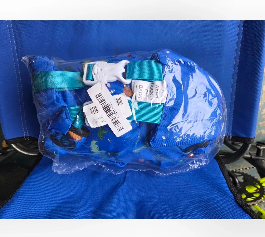 New Chriffer Kids Swim Vest Life Jacket – Blue Dinosaur image indicator(3)