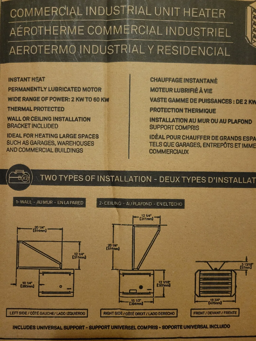 Stelpro Oxford Series Commercial Industrial Unit Heater image indicator(9)