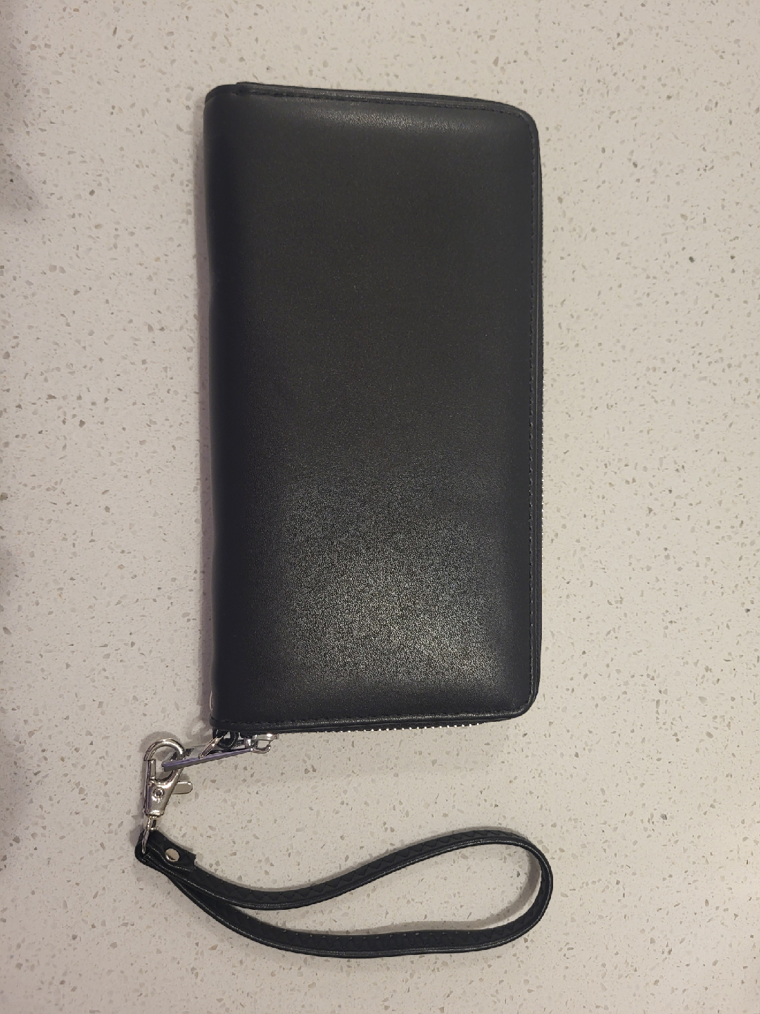 Black Zip Around Wallet