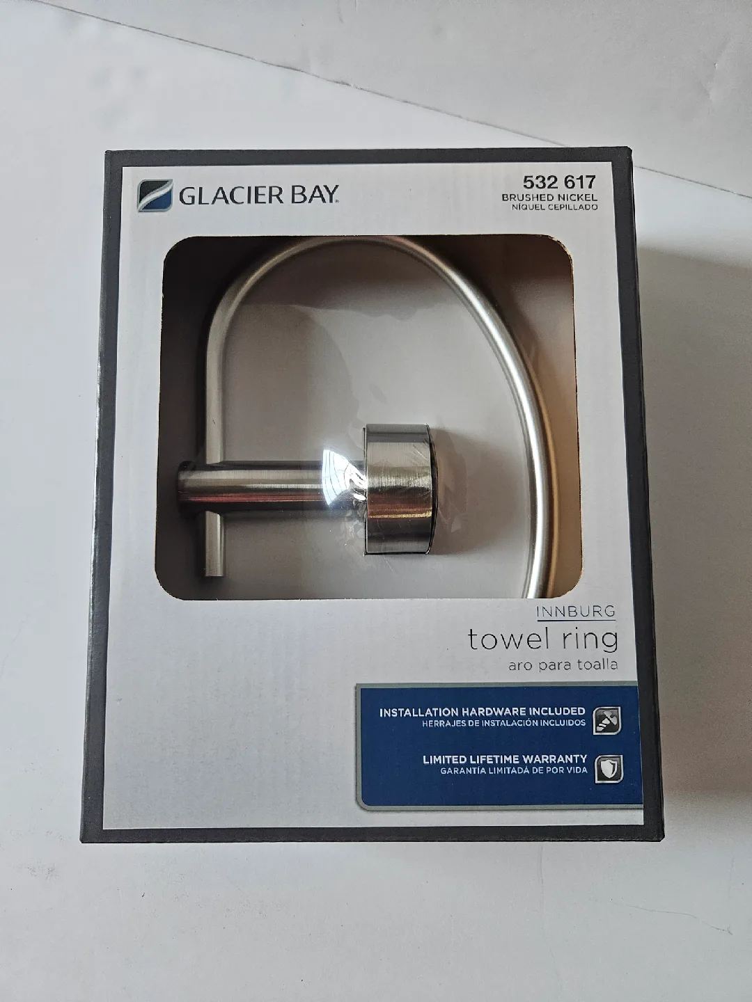 Glacier Bay Innnburg Towel Ring - Brushed Nickel thumbnail