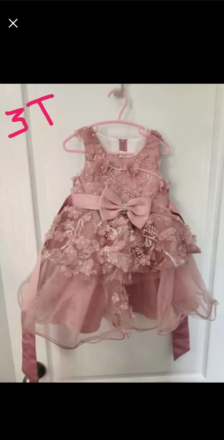 Girls Pink Dress - Size 3T thumbnail