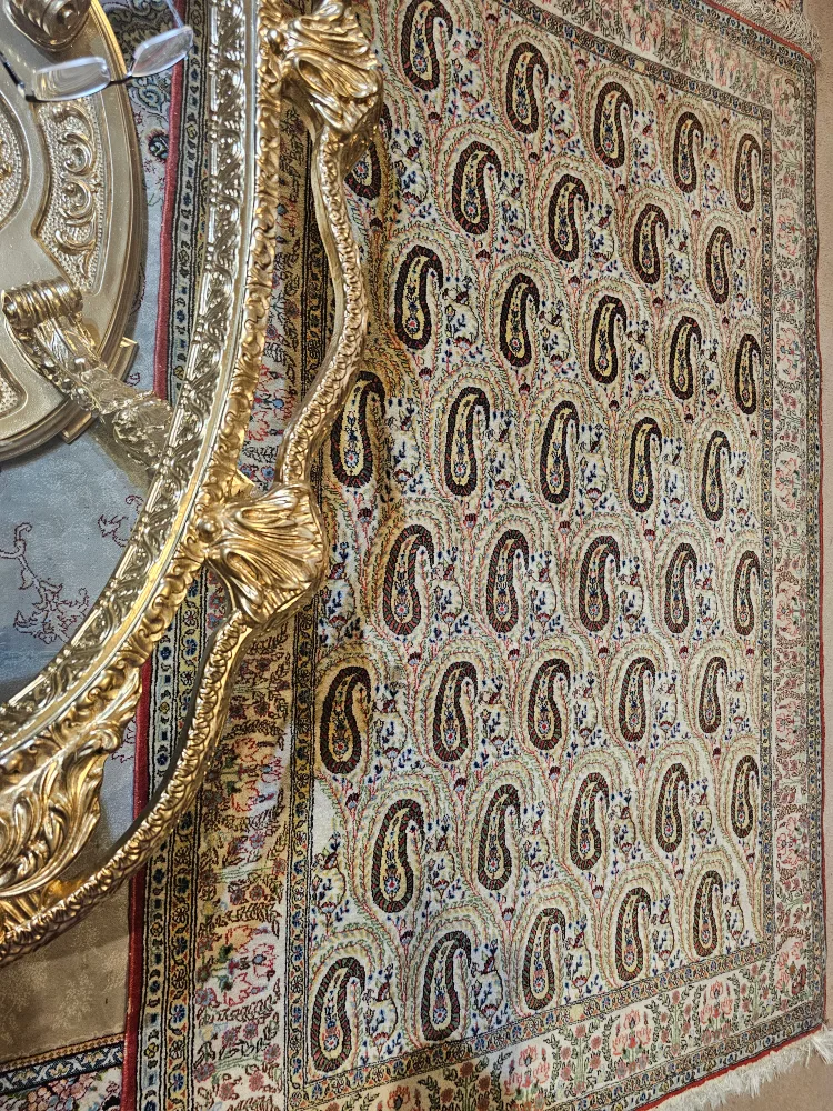 Antique hand knoted Persian Rug all wool image indicator(7)