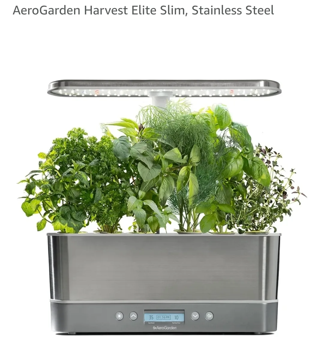 AeroGarden Harvest Elite Slim - Stainless Steel thumbnail