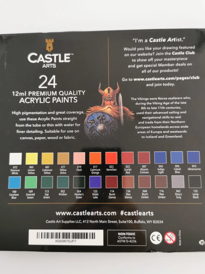 Castle Arts 24 Premium Acrylic Paints - New - photo 2