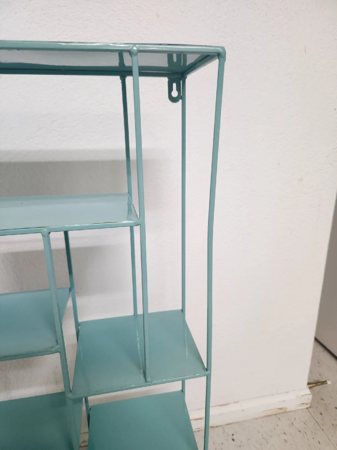 Light Blue Metal Wall Shelf image indicator(3)