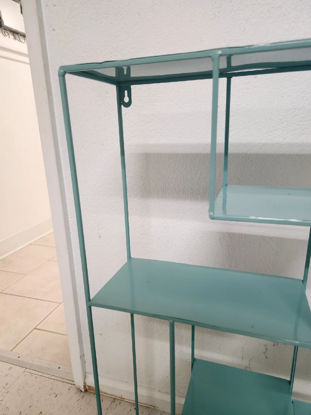 Light Blue Metal Wall Shelf image indicator(4)