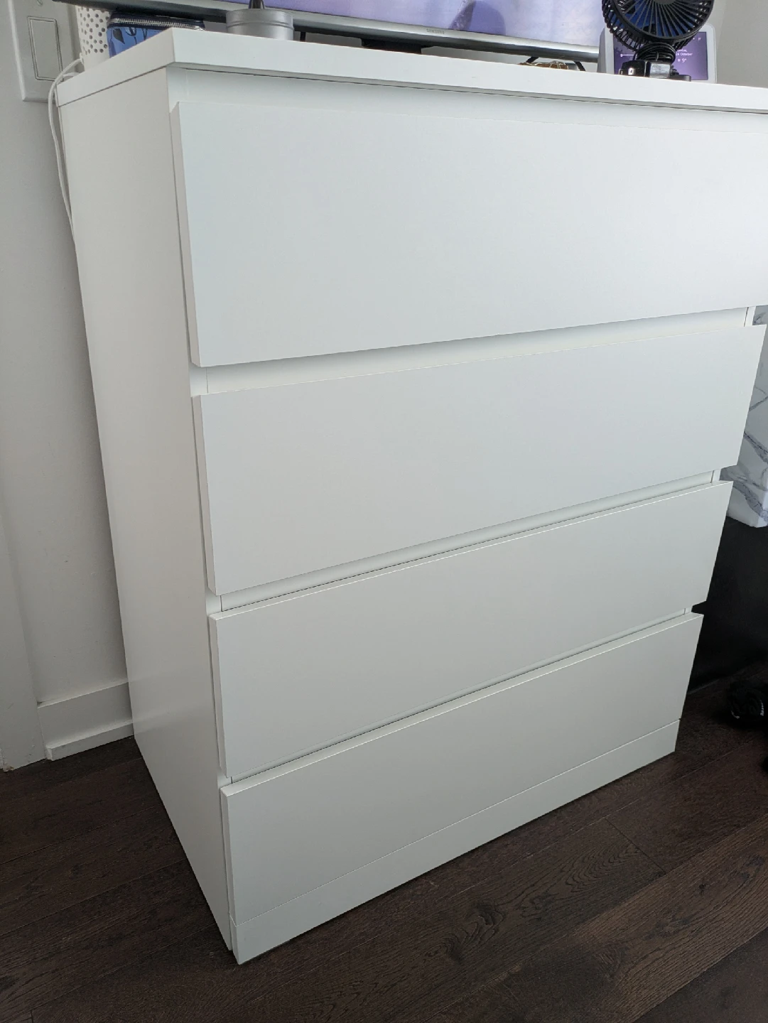 IKEA Malm White 4-Drawer Dresser