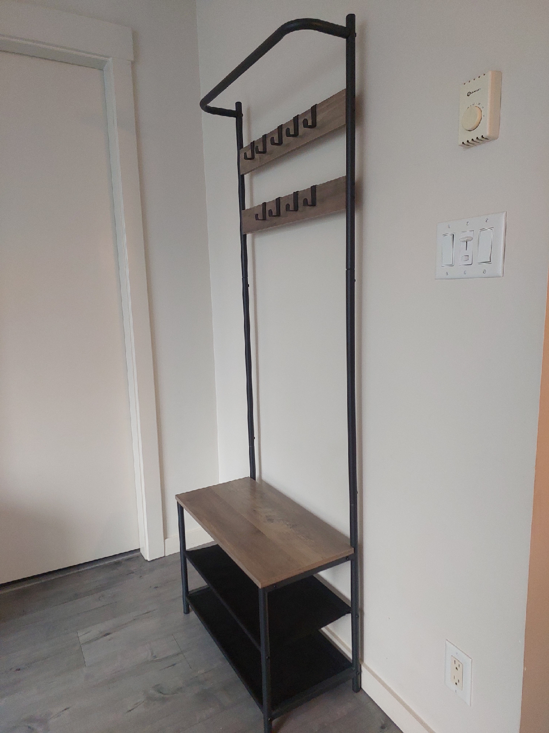 Hall Tree with Bench & Storage Shelves - photo 2
