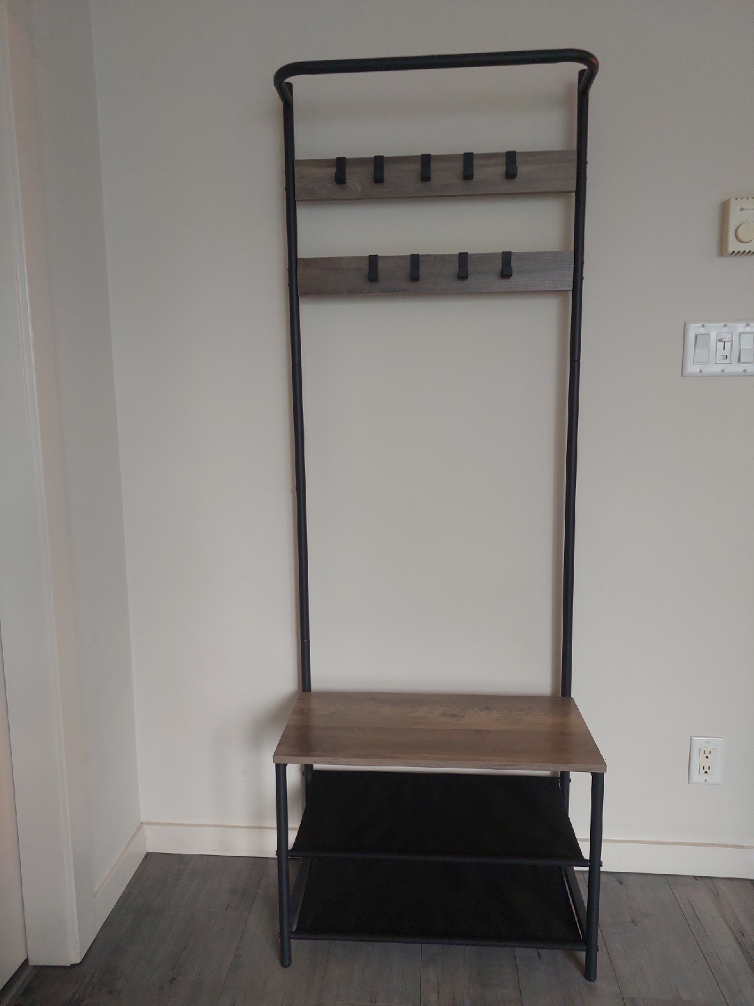 Hall Tree with Bench & Storage Shelves - photo 5
