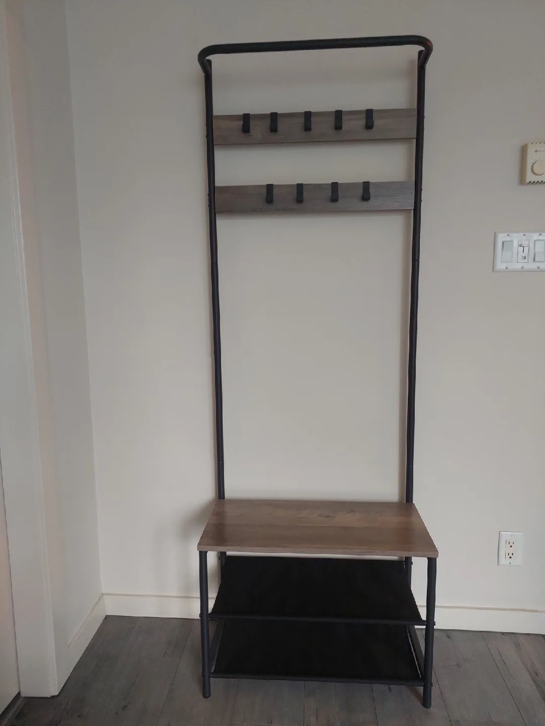 Hall Tree with Bench & Storage Shelves image indicator(5)
