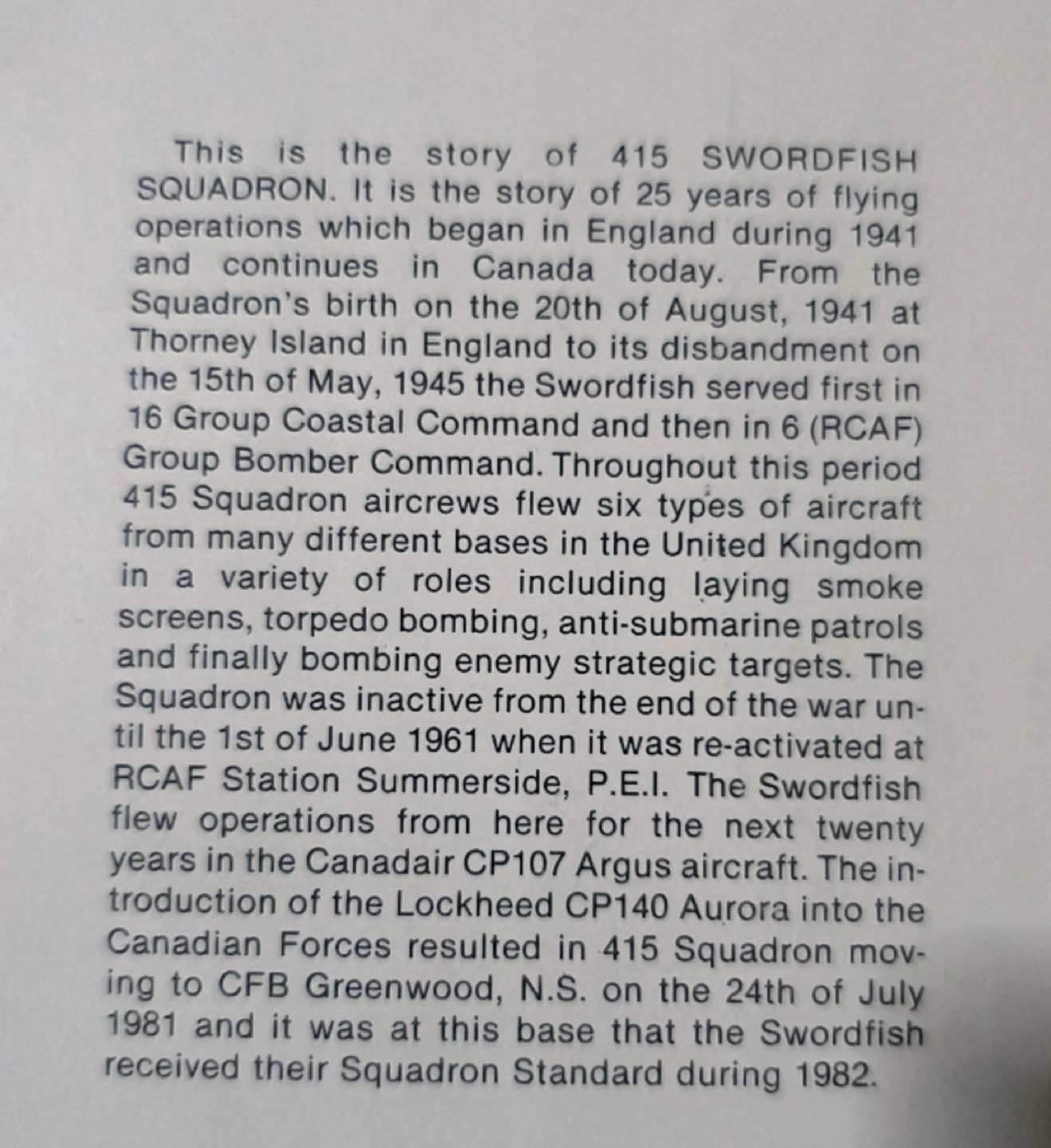 Swordfish: The Story of 415 Squadron, Hardcover - photo 3