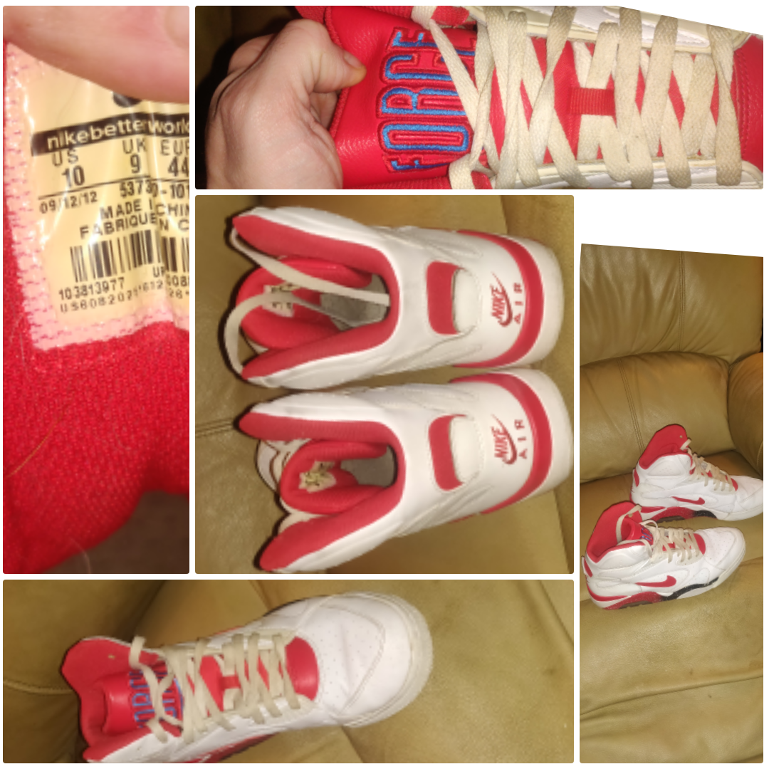 Nike Air Force White/Red Shoes - Size 10