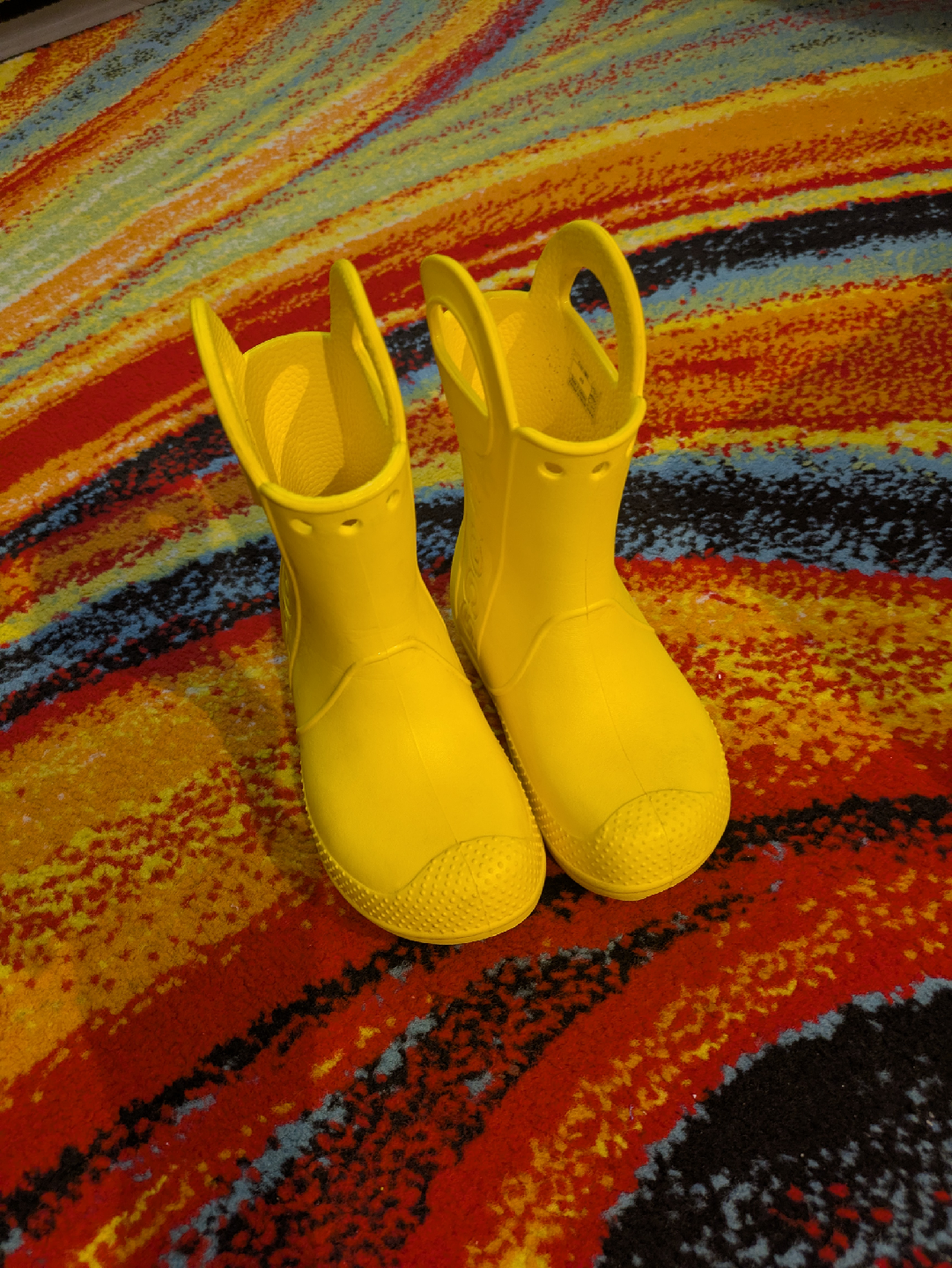 Crocs Yellow Handle Rain Boots - Size 10