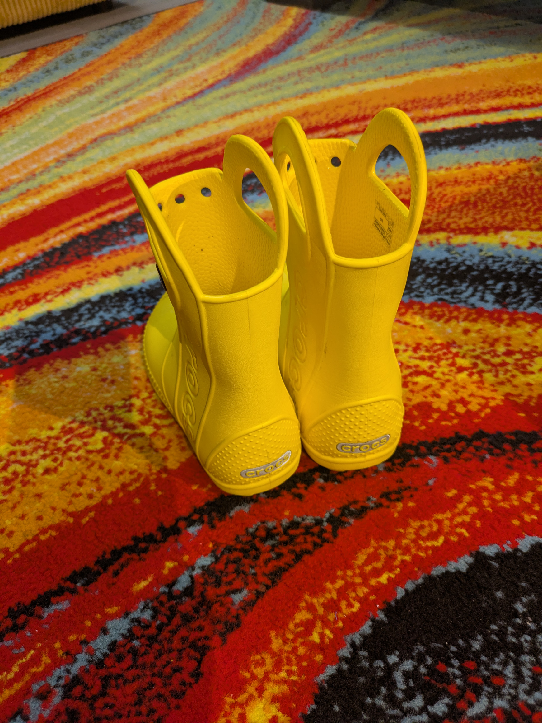 Crocs Yellow Handle Rain Boots - Size 10 - photo 2
