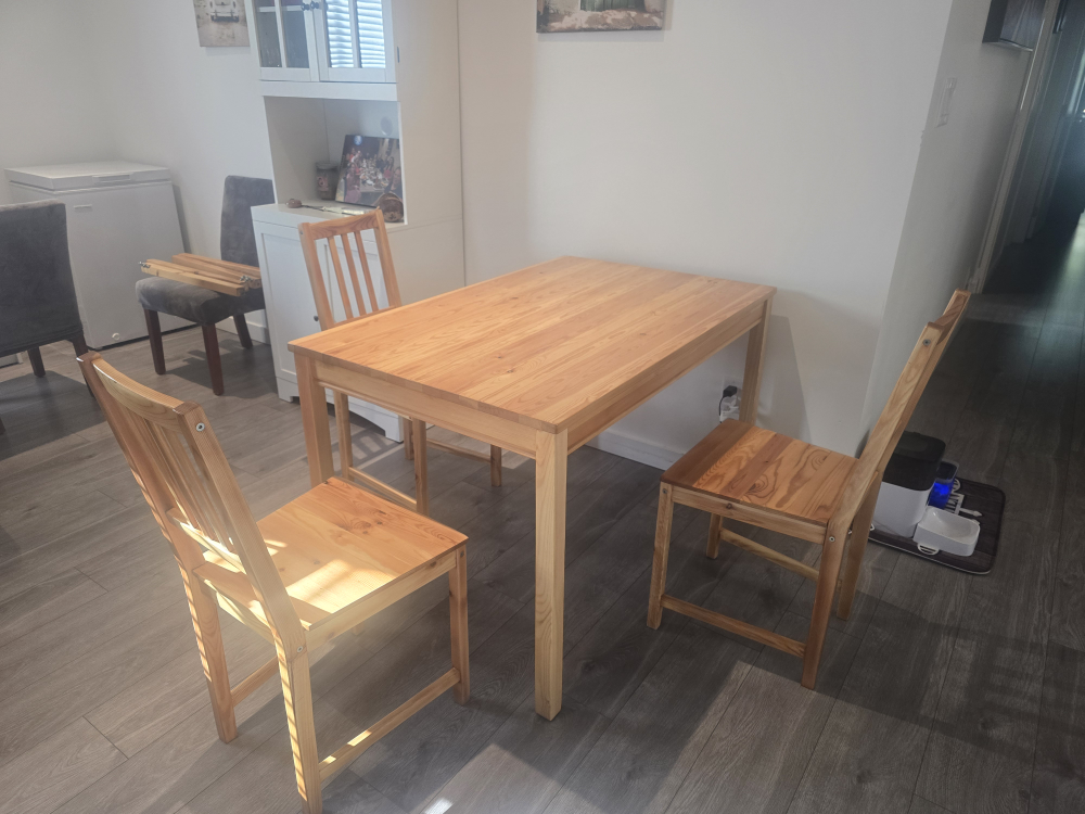 Refinished Dining Table and Chairs - Solid Wood - photo 2