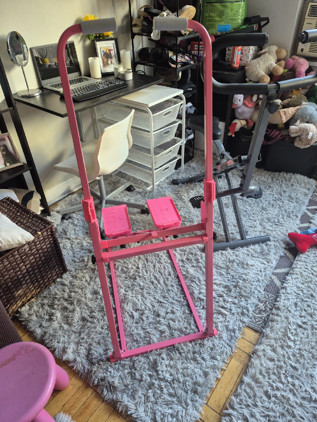 Pink Vertical Climber Exercise Machine