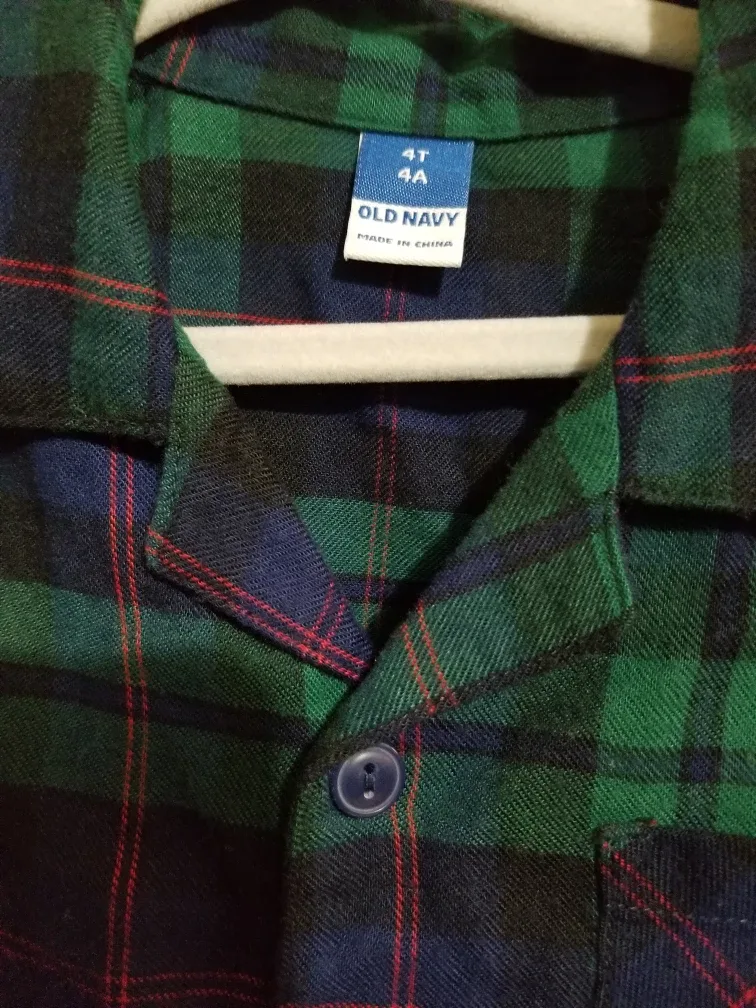 Old Navy Plaid Pajamas - Size 4T image indicator(2)