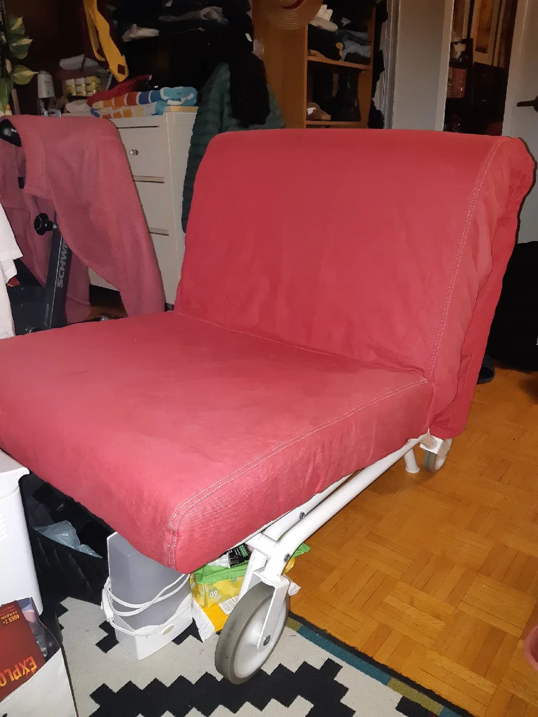 IKEA PS LEVOS Armchair Bed - Vansta Red thumbnail