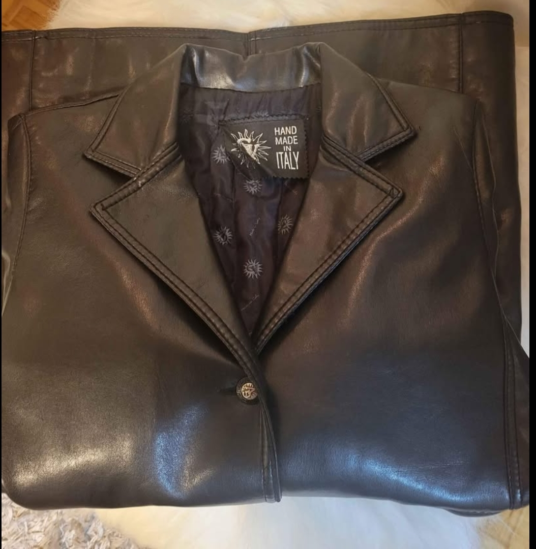 Handmade Italy Black Leather Blazer - photo 2